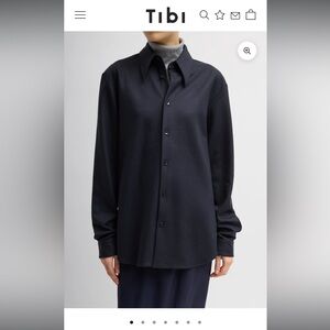 Tibi Double Knit Classic Men's Shirt